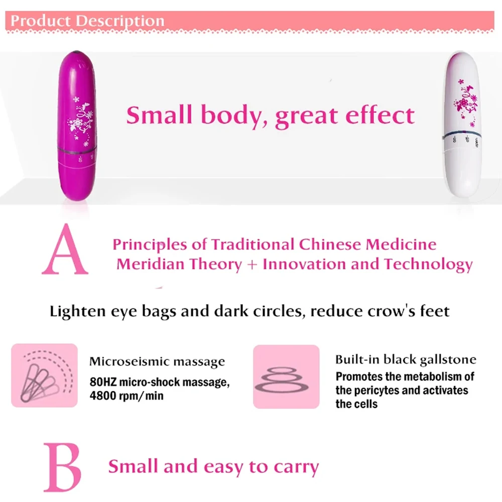 Facial Lifting Massager for Relaxation Tightening Wrinkle Removal Massage Stick for Facial and Neck Smoothing Beauty Care Tool