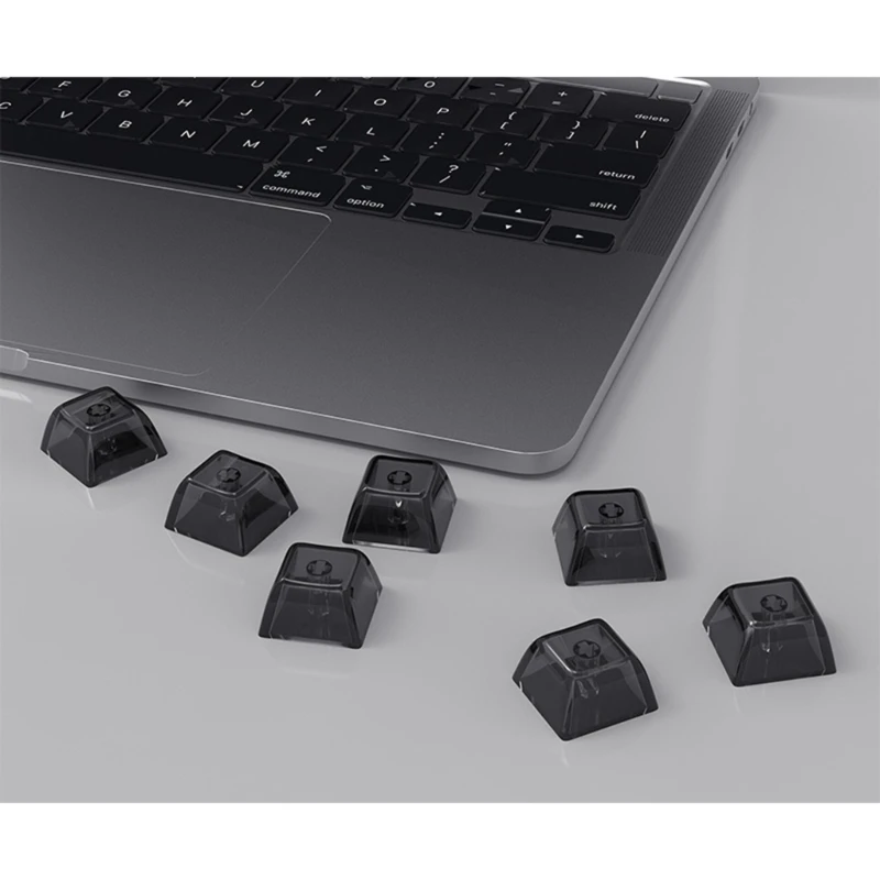 DN59 Crystal Keycaps 1U Backlit Keycaps com camada transparente para teclado Mecânico