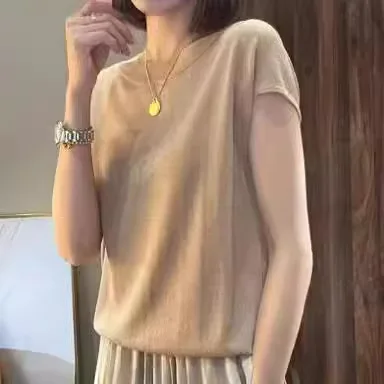 

Женский свитер с круглым вырезом из лиоцелла, удобный, дышащий, модный, для осени