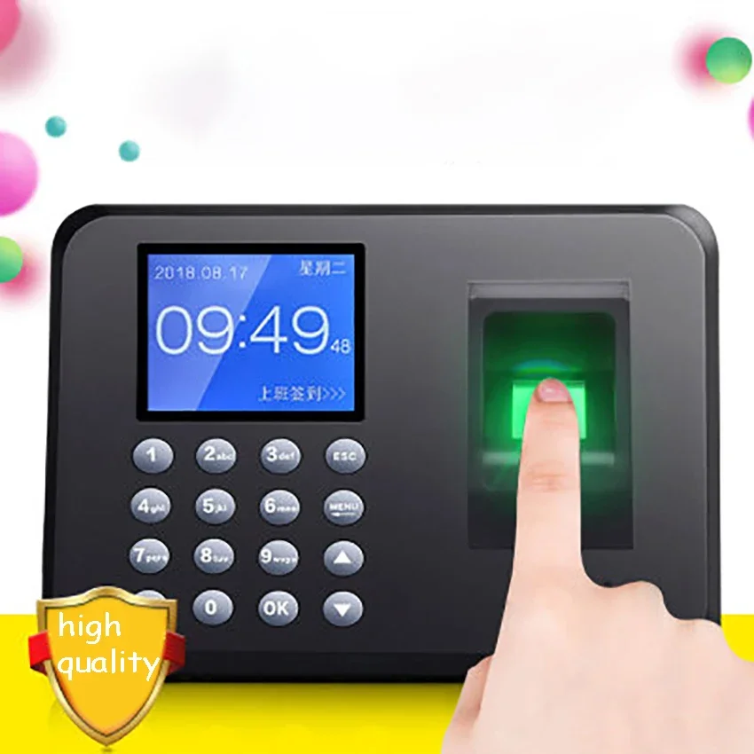 Color Display Biometric Fingerprint Attendance Machine Office Supplies Time Recorder Employee Recognition Recording Device