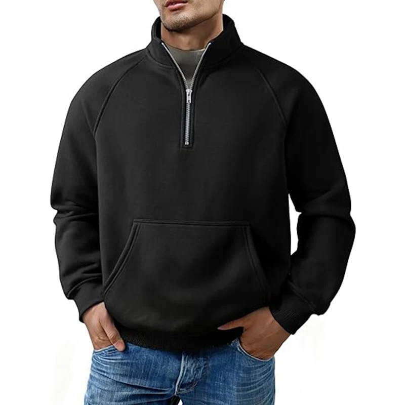 هوديي رجالي خفيف الوزن بسحاب كامل مع مقاس مريح #1