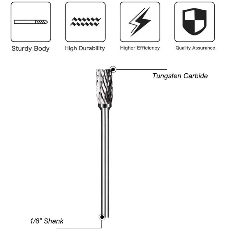 Rotary Carbide Burr Set 1/8\