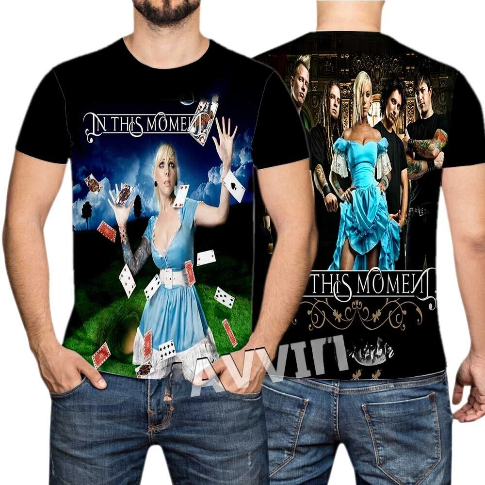 في هذه اللحظة، تي شيرت كاجوال بأكمام قصيرة مطبوع ثلاثي الأبعاد للنساء/الرجال