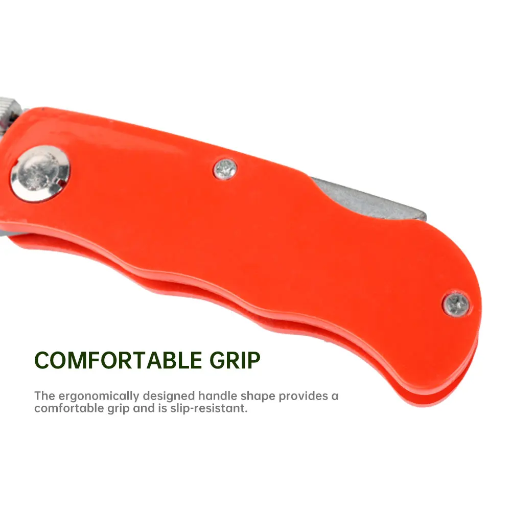 Motoring Pocket Folding Knife - Silver, Red, Aluminum Utility Knife w/ 5 Quick Change Replacement Blades.