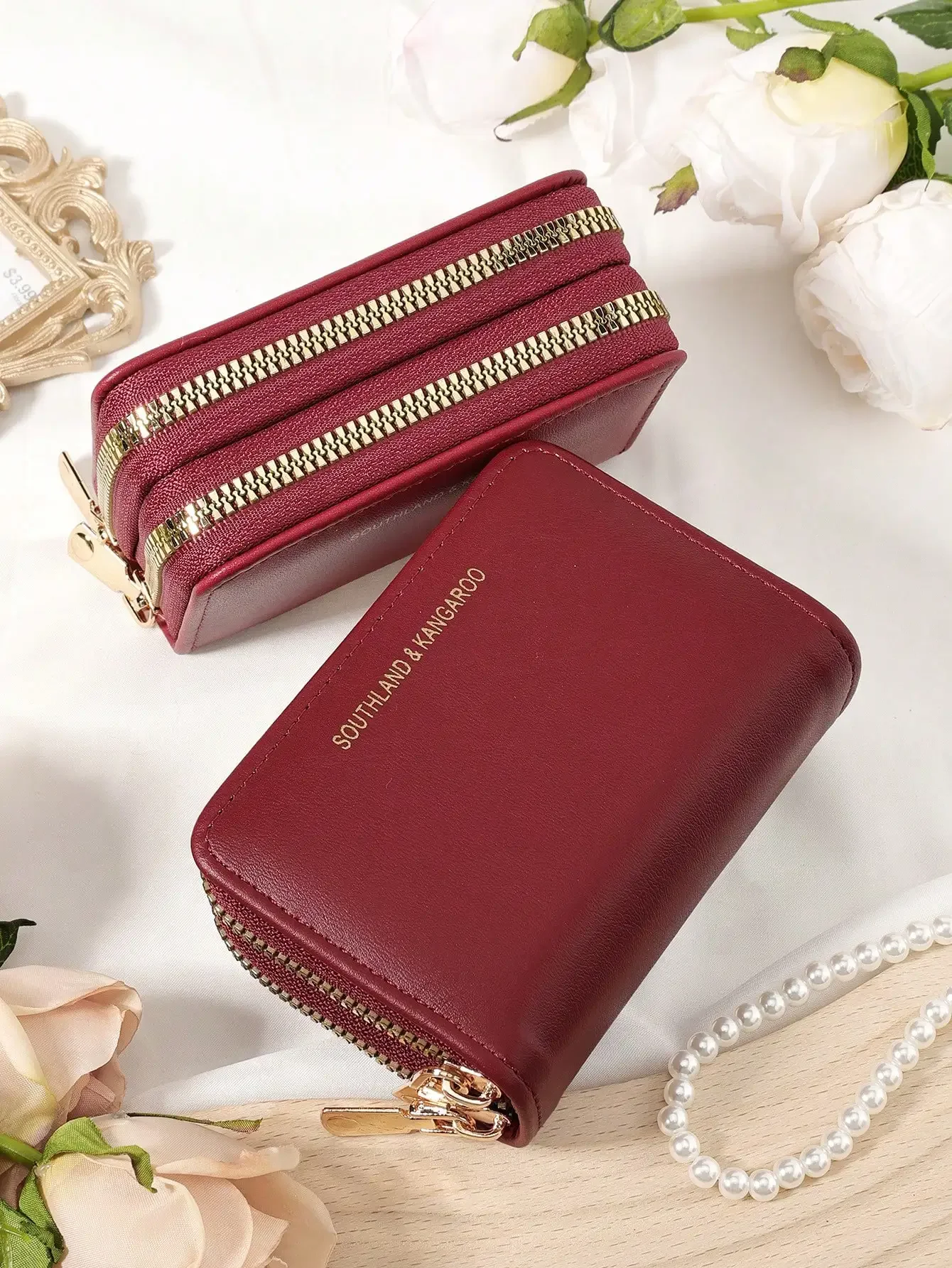 

Double Zipper Small Wallet Coin Pocket Small Purse Bifold Slim Women Wallet MiniThin,Lightweight,Multi Layer Portable,ID Card,Money Credit Card Minimalist,Fashion,Modern,Business,For Anniversary,For Christmas,On Valentine Day,For Birthday Gift,For Gift,Fo