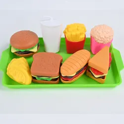 9-Piece Set Of Children'S Hamburgers, Simulated French Fries Sandwich, Boys And Girls Playing House, Kitchen Puzzle Toy