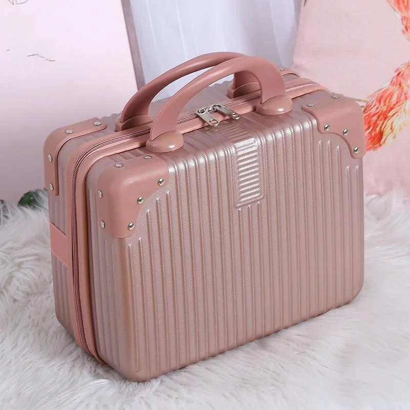 小さなハンドヘルド荷物女性の補完メイクボックス 4 インチ軽量トラベルボックスカジュアルトラベルストレージオーガナイザー