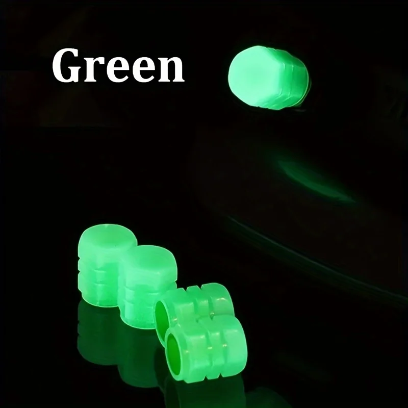 8pcs Light Up Your Wheels: 8Pcs Mini Luminous Tire Valve Caps for Car & Motorcycle