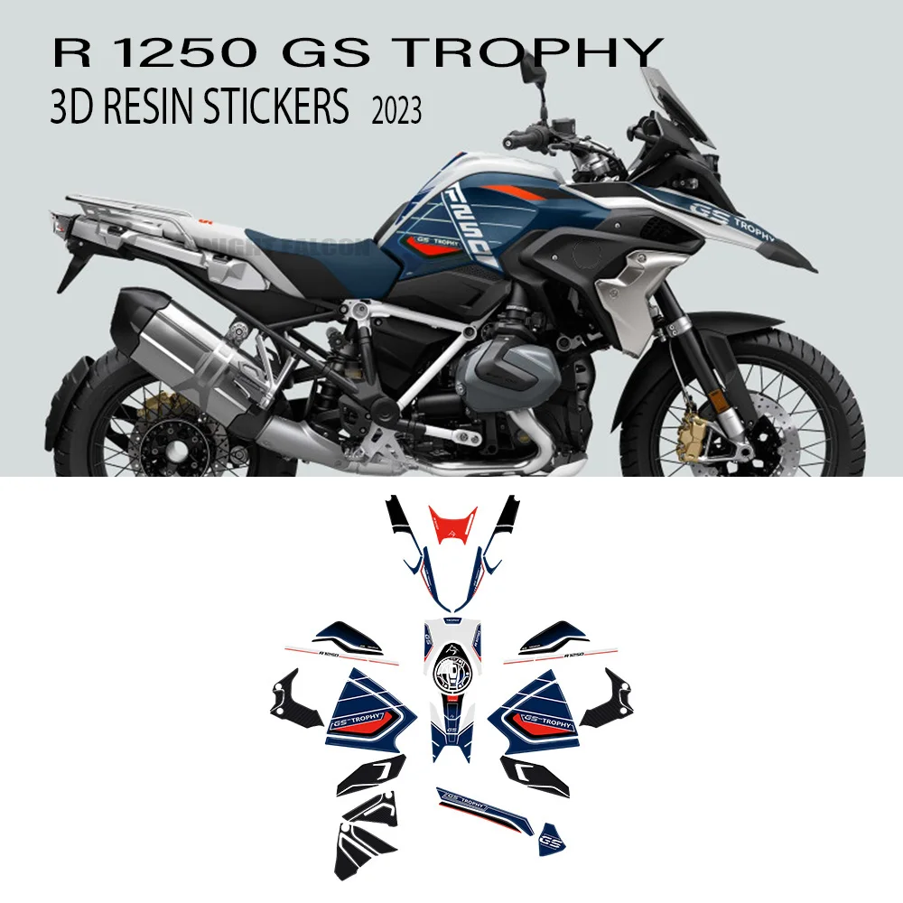 

Коллекция 2023 года, трофей R1250 GS для BMW R 1250 GS, трофей 2023 R1250 GS, трофей 2023, мотоциклетный 3d-набор наклеек из эпоксидной смолы