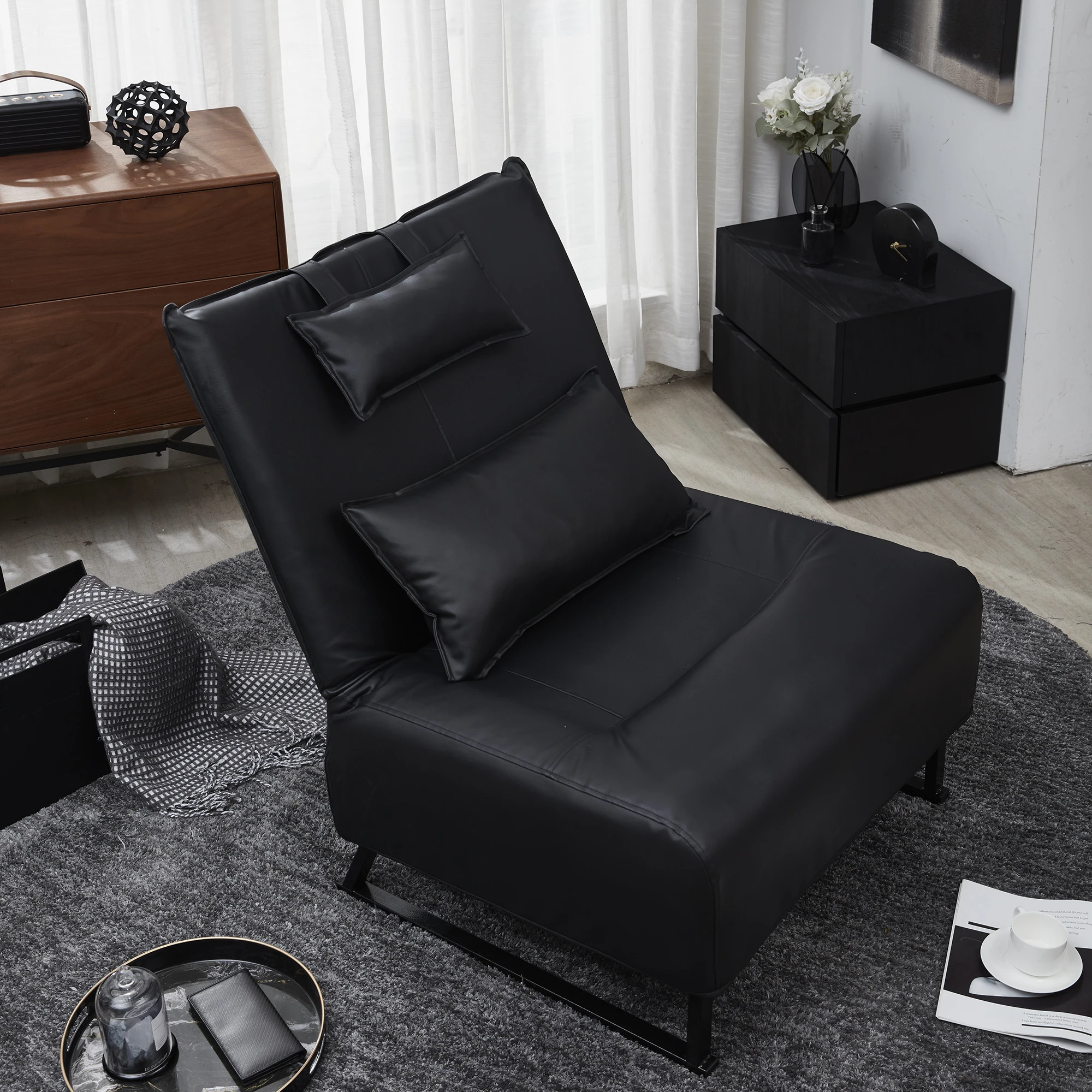 Accent Chair TV Chair Living Room Chair ,Lazy Recliner Comfortable Fabric Leisure Sofa,Modern High Back Armchair，Balcony Study