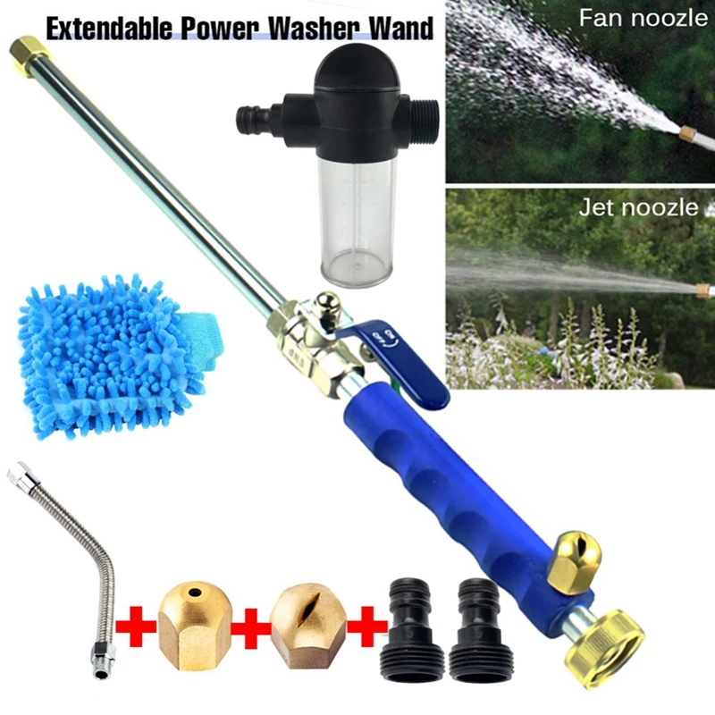 Water Jet High-Pressure Rinse Cleaning Water Hose Spray Nozzle Garden Car Wash Foam Cleaning Tools