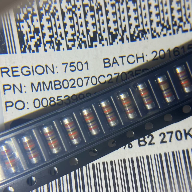 10-100pcs 270K 1% 1W 0207 MMB02070C2703FB200 VISHAY SMD Wafer Resistors