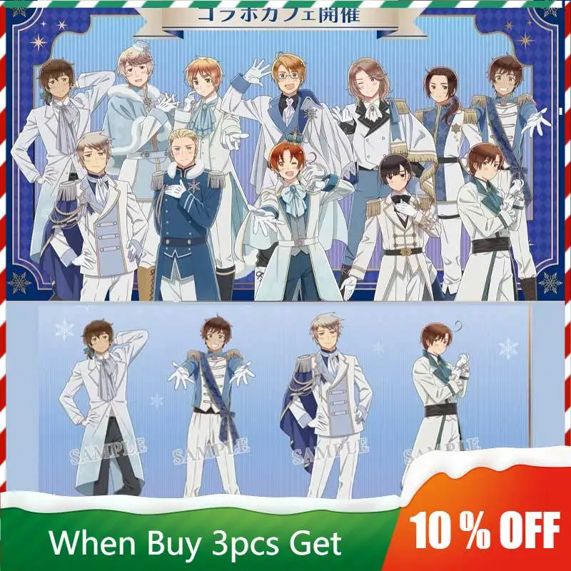 Hetalia Snow Prince Cafe Ver. Programmable Toys Customize Arthur Kirkland Figure Acrylic Stand  Alfred F. Jones Standing Plate