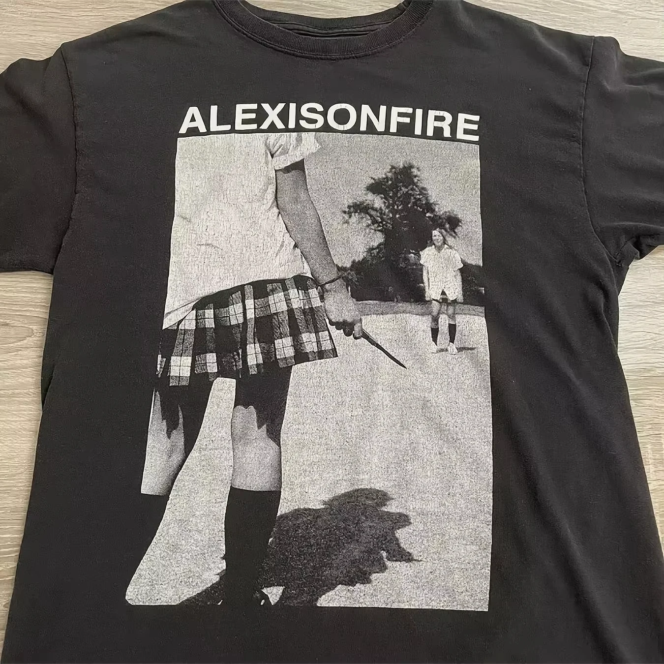 

2026 Alexisonfire Unisex Pattern T-Shirt Cotton Short Sleeve Humor Monochrome Print Regular Version Short Sleeve Casual Shirt