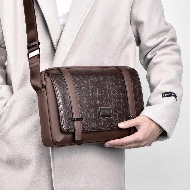 Men's Single Shoulder Business Casual Crossbody Bag Large Capacity Satchel New Fashionable And Convenient Single Shoulder Bag