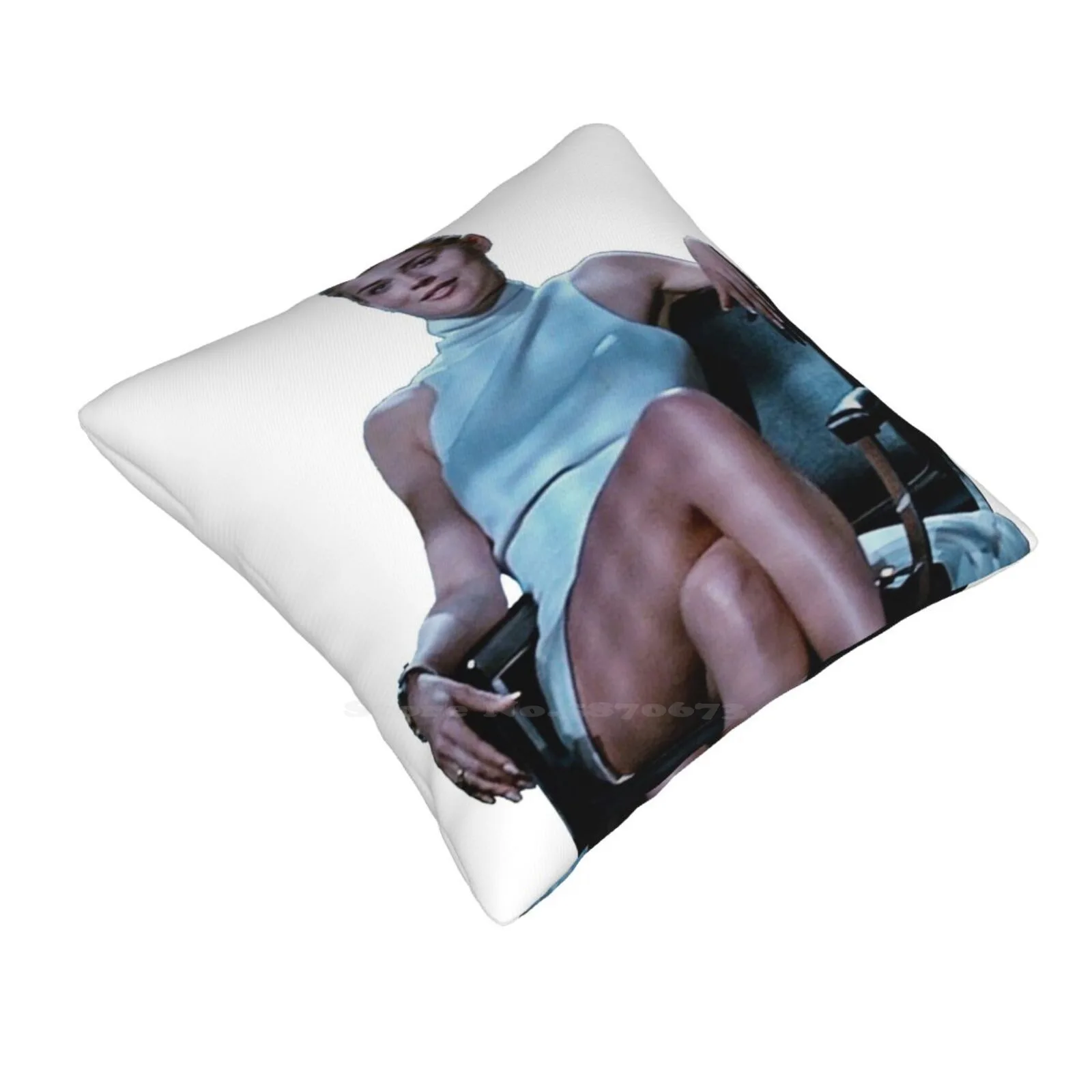 Man Eater Ii Sharon Stone Basic Instinct Funny Cute Decor Square Pillowcase Sharon Stone Basic Instinct 90s Film Pretty Blonde