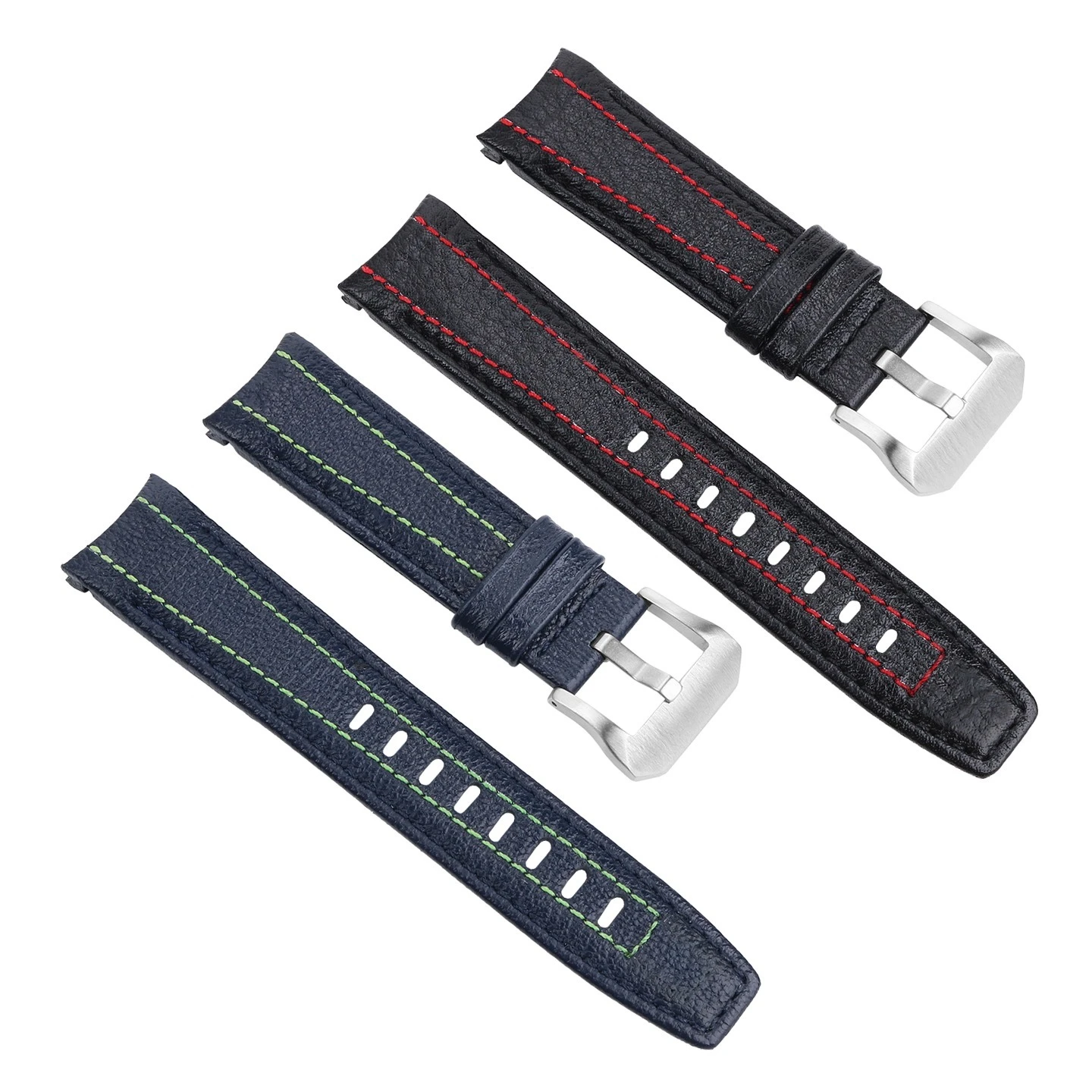 For Citizen Green Blue Sports Light Kinetic Energy 22mm Watchband Men's Watch JW0149 JW0148 Curved End Cowhide Leather Strap