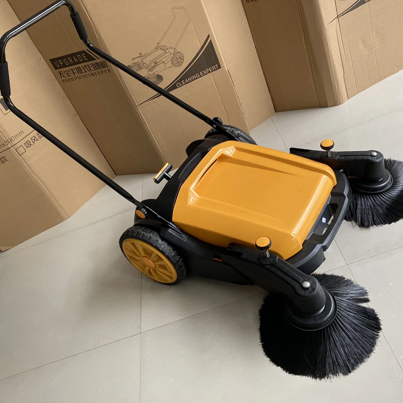 

Factory Hand - Pushed Road Sweeper Sweeper Road Cleaner Four Wheel Steering Road Sweeper Cleaning Machine