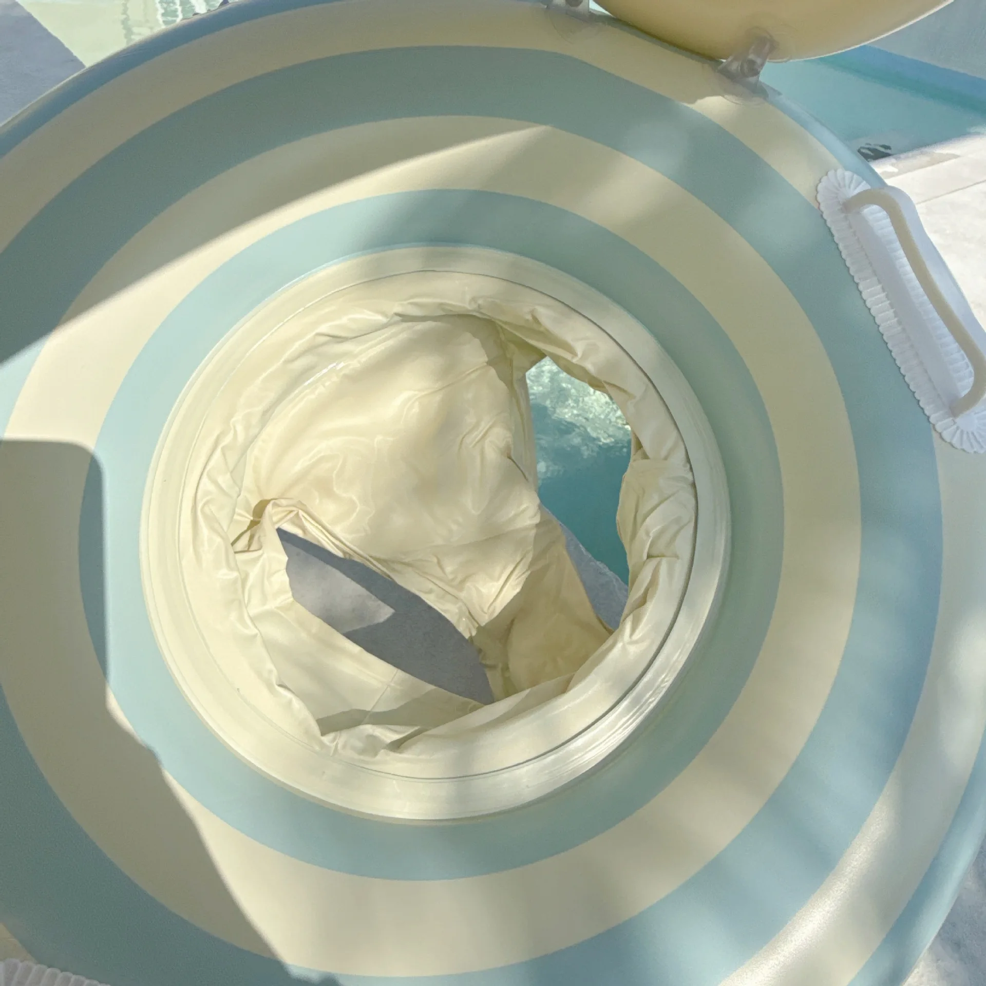 حلقة سباحة مصاصة مع مظلة قابلة للإزالة للأطفال، مقعد سباحة قابل للنفخ، لعبة مائية على شكل أنبوب حمام السباحة #6