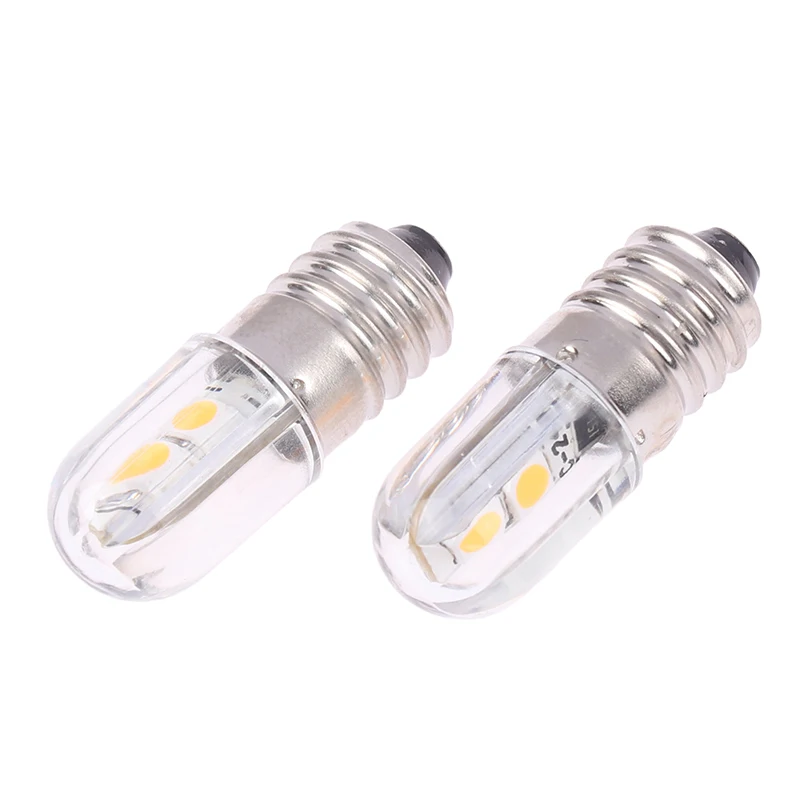 

6/12/24 В E10 светодиодная лампа обновления 4 светодиода лампа теплый белый 3000 К для индикатора фонаря лампа фары мотор велосипед светодиодная лампа