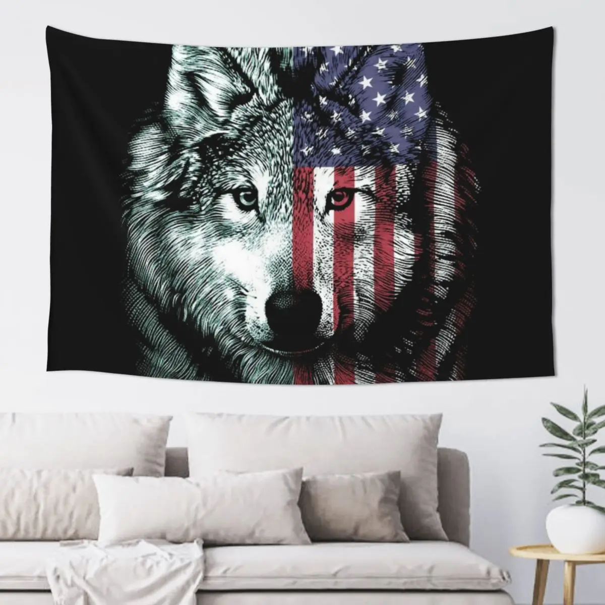 

American Wolf Tapestry Wallpaper Bedroom Room Decor Korean Style Wall Decorations Tapestry