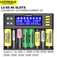Liitokala Lii-PD4 S8 PD2 18650 3.7V Li-ion charger 1.2V NiMH battery21700 18350 18500 AAA LiFePO43.2V 3.85V cargador 26650