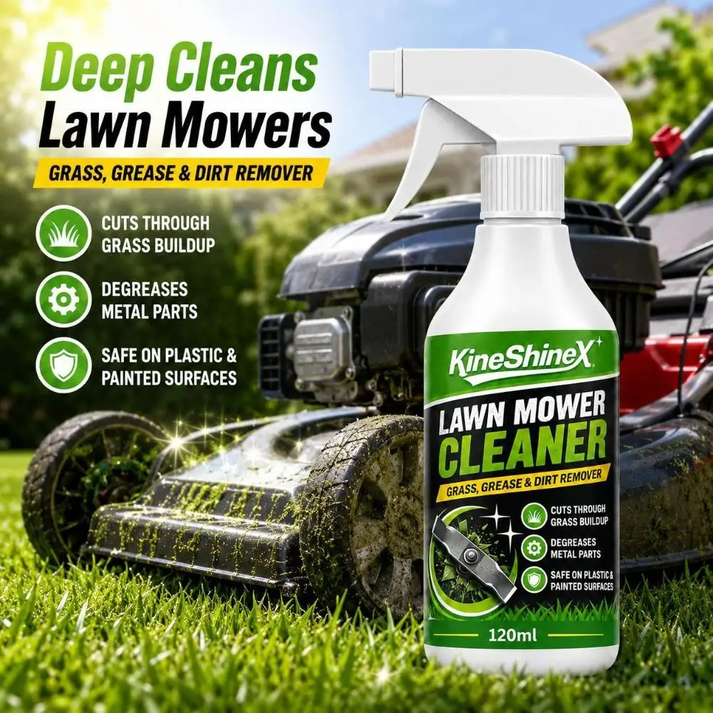 120ml Lawn Mower Cleaner Turf Dirt Oil Stain Removal Spray Garden Machinery Articles Cleaner For Garden Hardware Appliances 2026