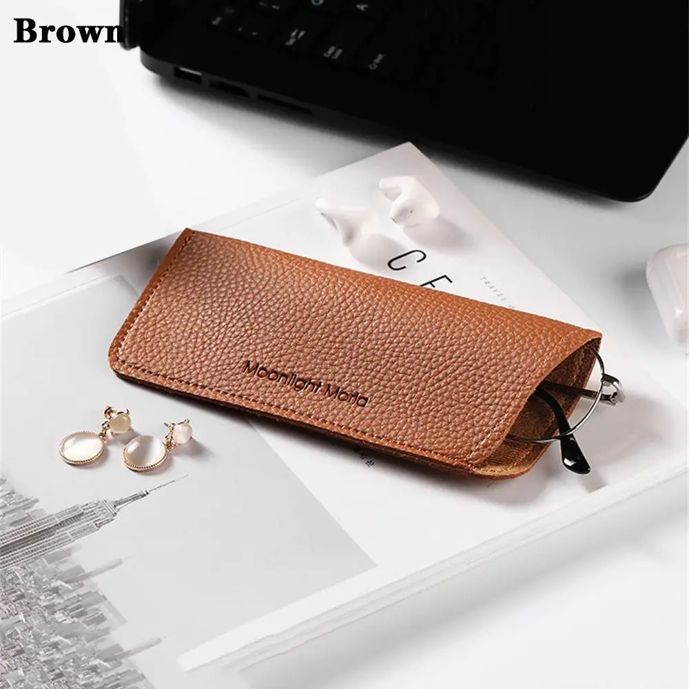 Portable PU Leather Soft Eyewear Protector Sunglasses Case Box Glasses Bag Reading Eyeglasses Pouch