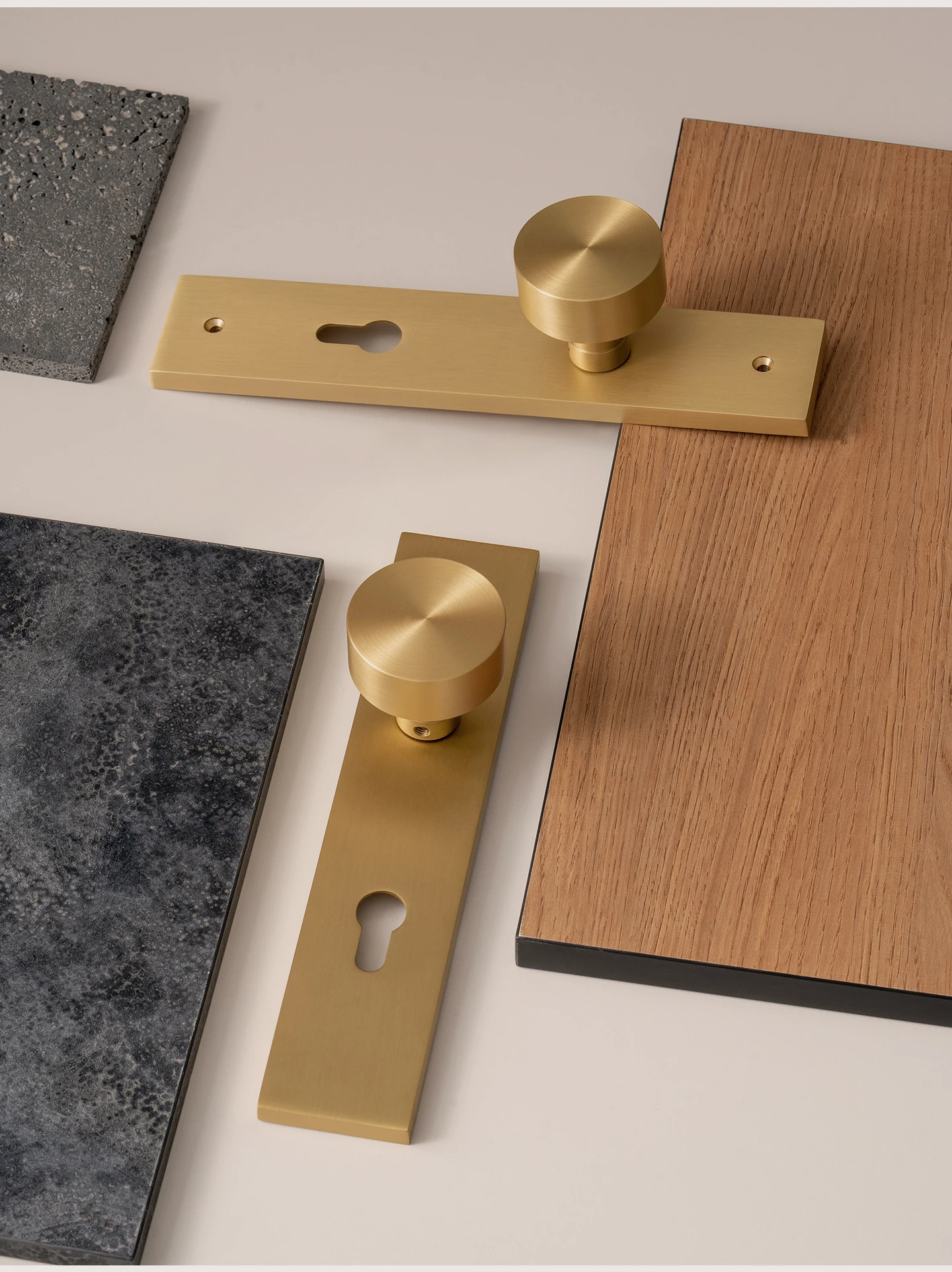 DOOROOM Messing-Türschloss-Set, Panelschlösser, integrierte Schlösser, Innentürschloss, dekoratives Schloss, Durchgangsschloss, Türgriff – Detail 10