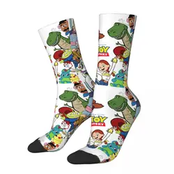 Pixar Panels Toy Story Socks Autumn Buzz Lightyear Stockings Harajuku Adults Men Quality Socks Pattern Cycling Non Skid Socks