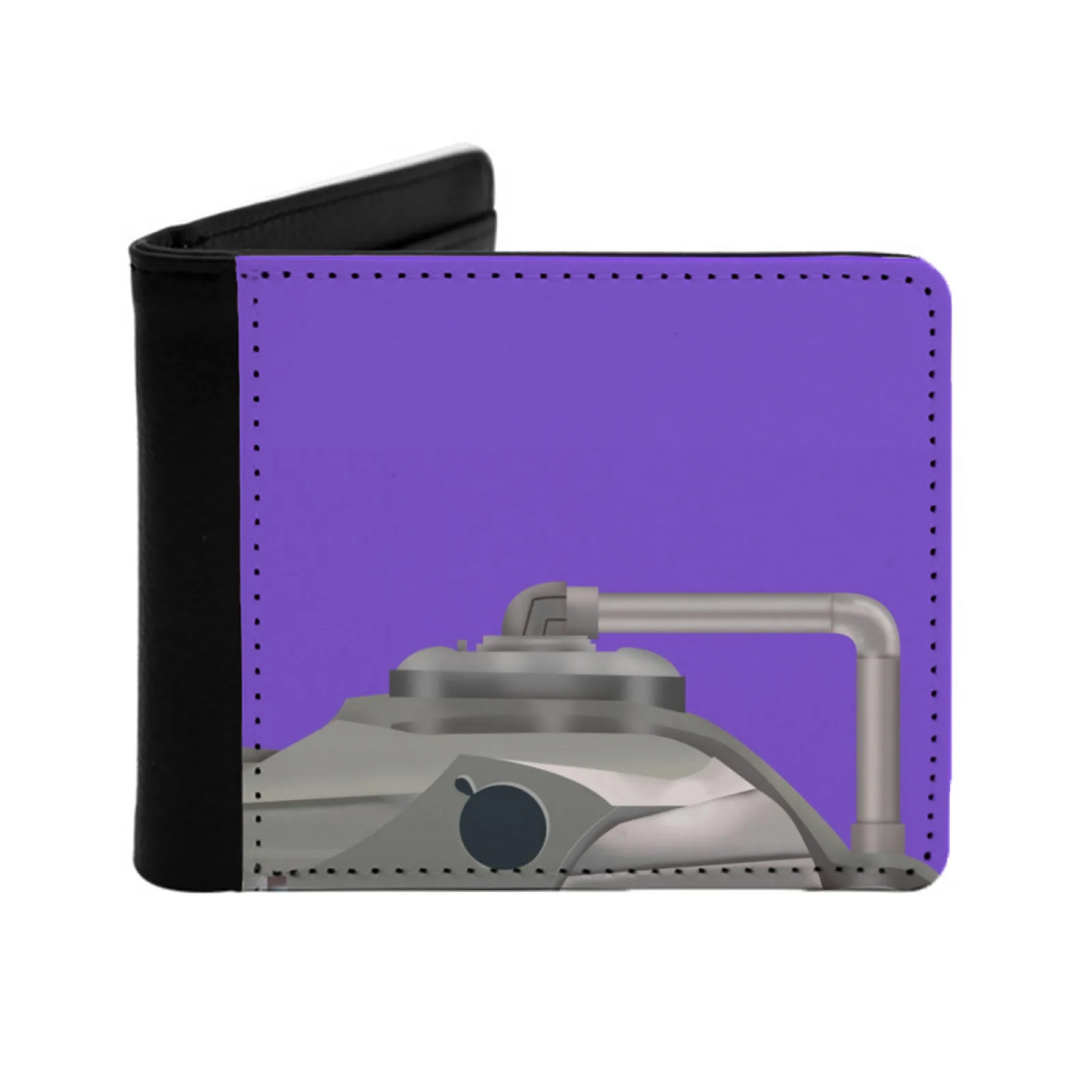 

Cyberman Half Head Men Wallets Card Man Wallet Short Purse Bi-Fold Personalized Purses Who Cyberman Personalized Print Vintage