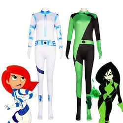New Shego Costume Bodysuit Anime Kim Possible Shego Cosplay Costume Jumpsuits Outfits Adult Halloween Carnival Clothes for Woman