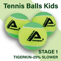 Pelotas de entrenamiento (transición) para niños AMA SPORT, 20% 50% 75% más lento para principiantes, práctica de tenis, pelota de tenis de playa suave, 6 ~ 12 Uds.