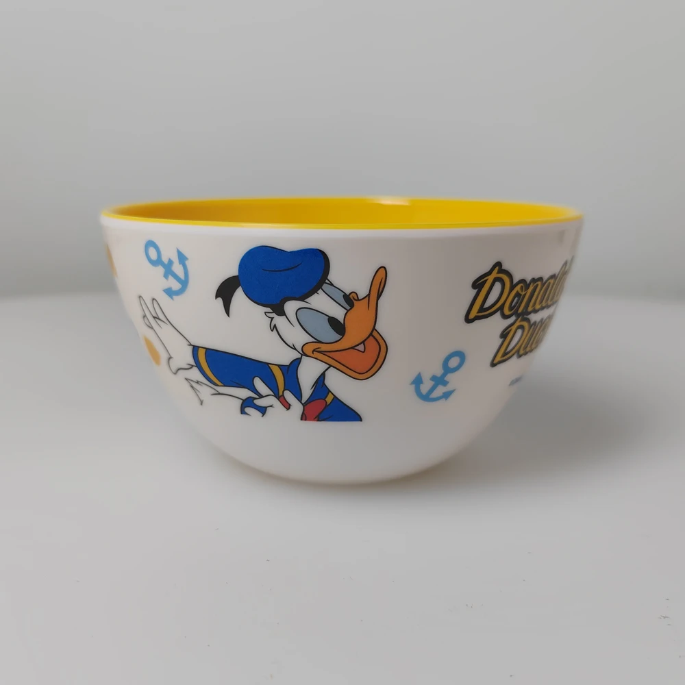 1pc Disney classic cartoon Donald Duck and Daisy Duck two-color bowl Family dinner Rice Bowl Fruit salad soup bowl cute and fun