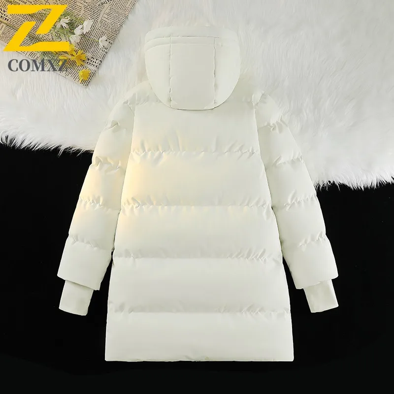 COMXZ مقنعين عادية فاخرة وسادة مبطنة للرجال تخفيف مهمة الباردة برهان سترة الأعمال الترفيه دافئ سميكة الشتاء ملابس جديدة