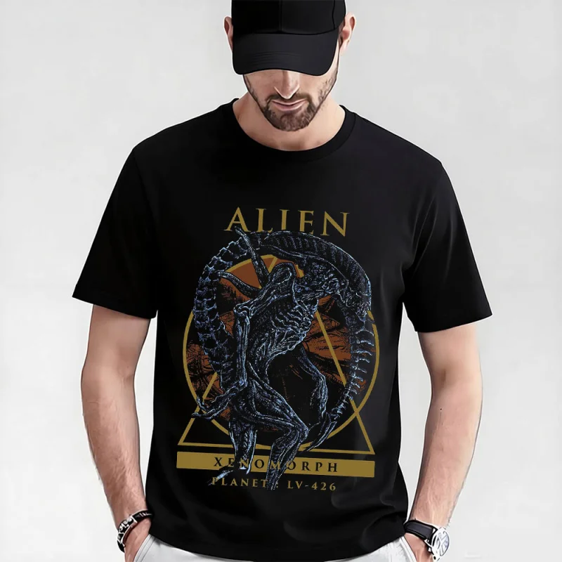 

LV-426 Sci-Fic Alien Gift T-Shirt Weyland Horror movie Xenomorp 100% cotton Short Sleeve Graphic clothes All size tops S-6XL