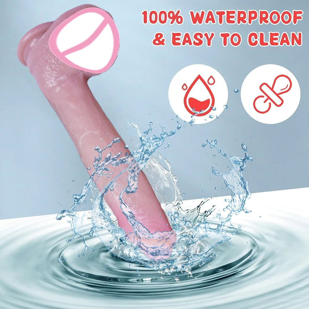 Lifelike Liquid Silicone Dildo – Multi Sizes,Waterproof, Skin Friendly, Suction Anywhere Smooth for Hands-Free Play view 4