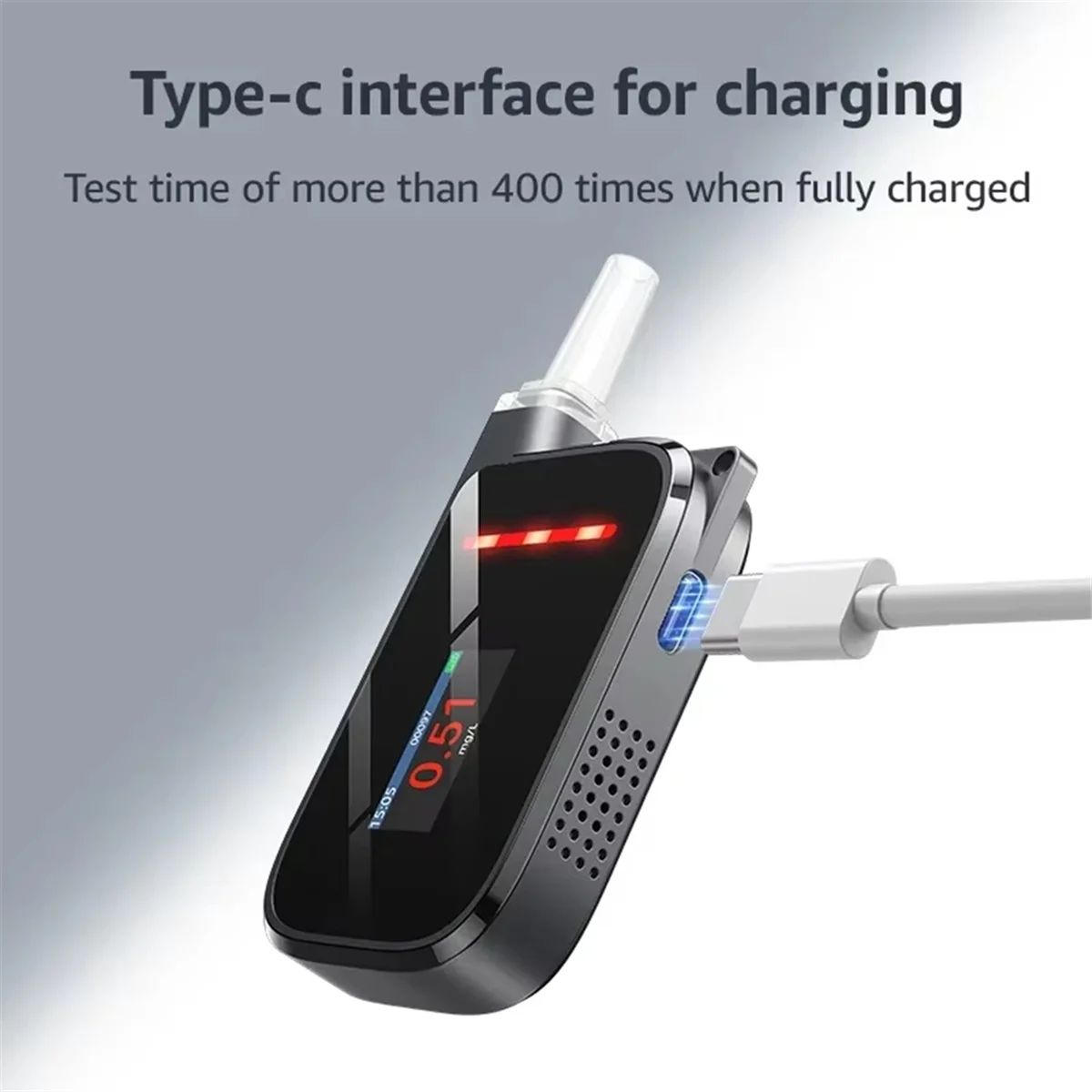 AT59 Alcohol Detector Tester Air-Blown High-Precision Electrochemical Alcohol Detector Household Measuring Instrument