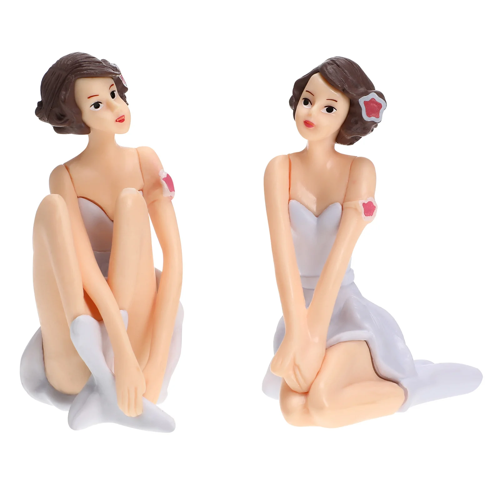 

3Pcs White Wings Ornaments Mini Fairies Decorations for Girls Fairy Theme Party Cupcakes Garden Desk Accessories