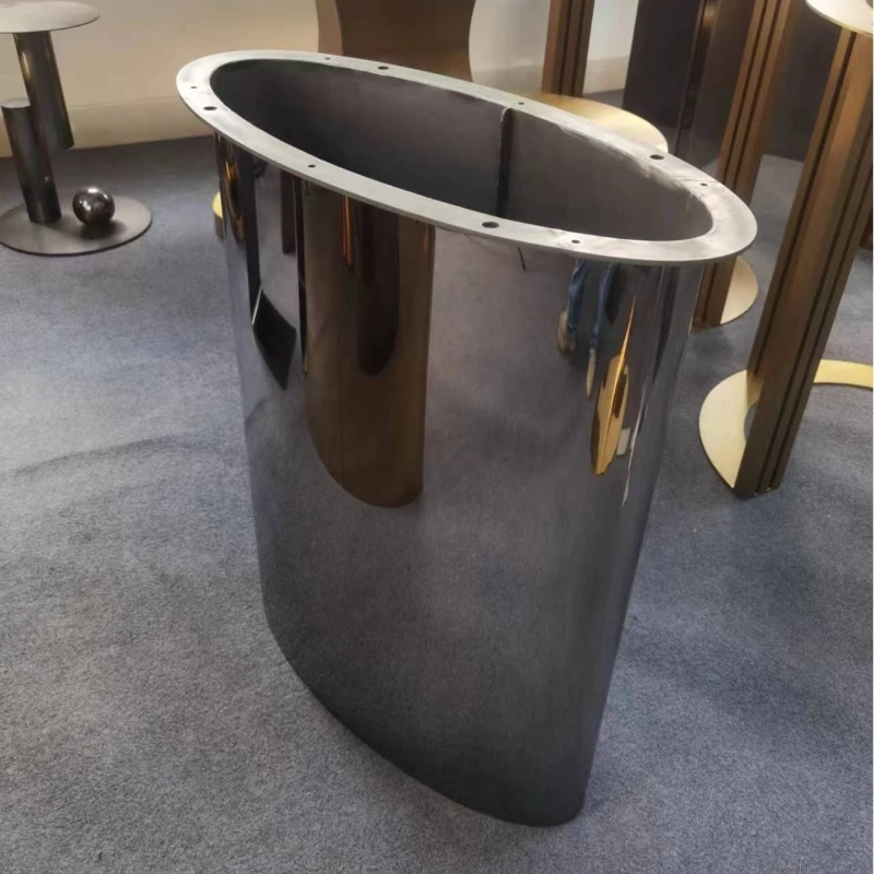 

Italian rock slab long table legs light luxury minimalist stainless steel wrought iron table frame