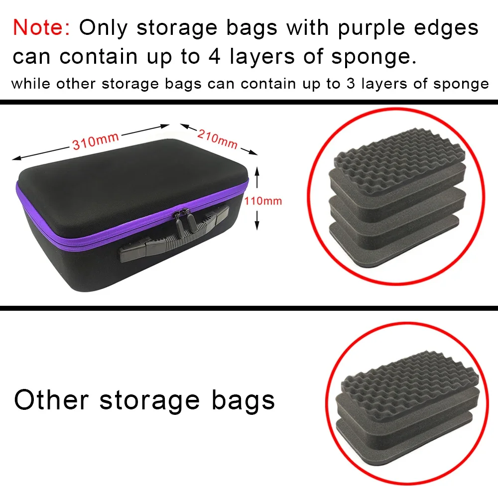 DIY Foam Hard Storage Box Travel Zipper Bag Carry Case For Outdoor Tool Accessories Personalization Shockproof Camera Bag