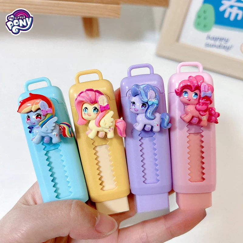 My Little Pony Push-Pull Eraser Cartoon Student Replaceable Core Reward Good-looking Girl Cute Kawaii Christmas Birthday Gift