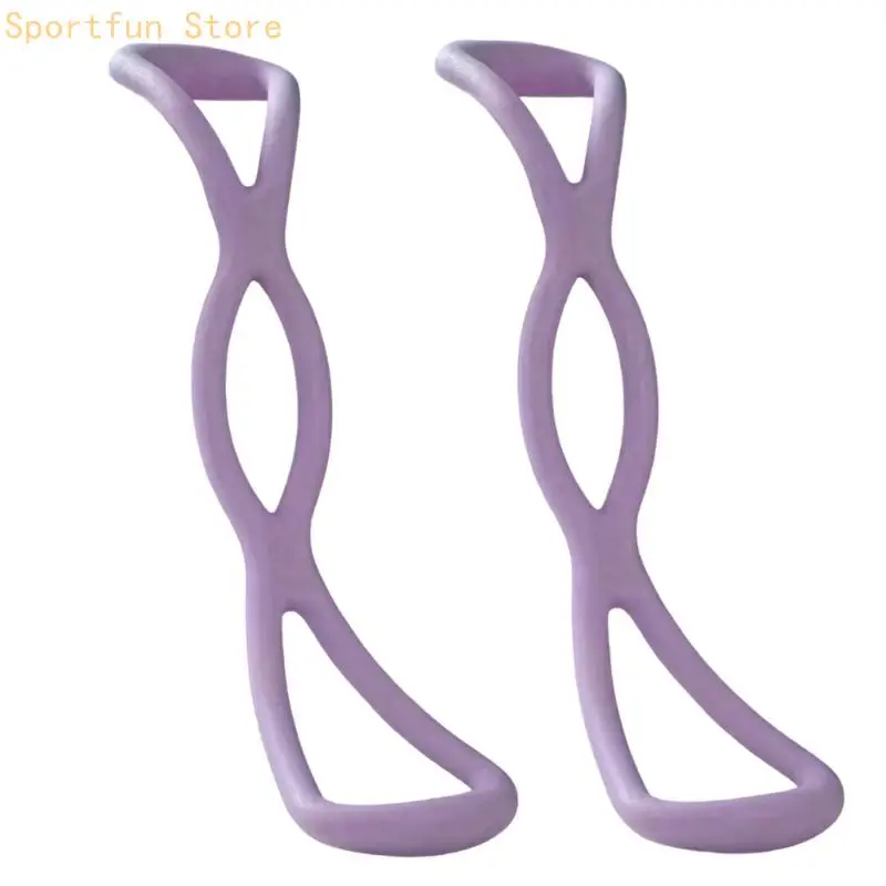 Nonslip 8 Resistance Band Stretching Band Rubber Texture Suitable for Flexibility Improvement and Physical Therapy X7JD
