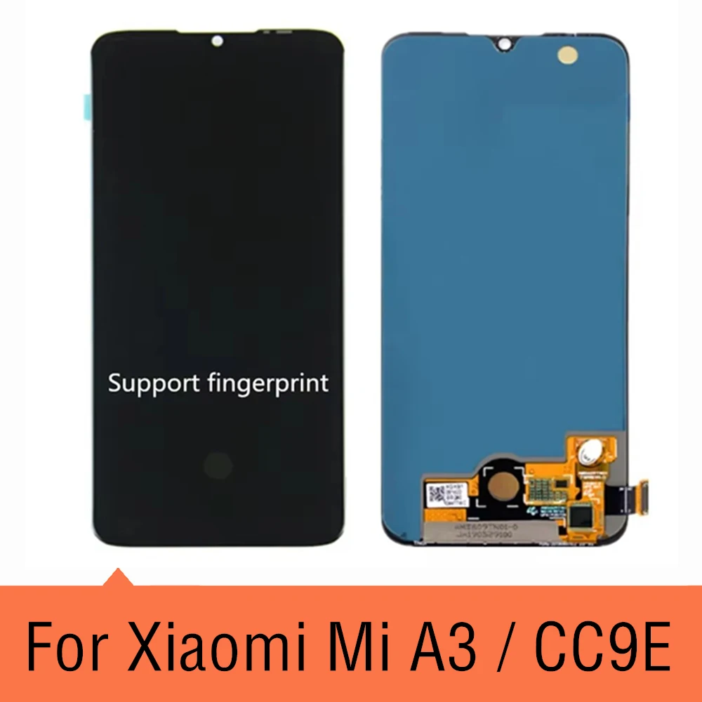

OLED LCD Display Touch Screen Digitizer Assembly Parts For Xiaomi Mi A3, CC9E, M1906F9SH, M1906F9SI,