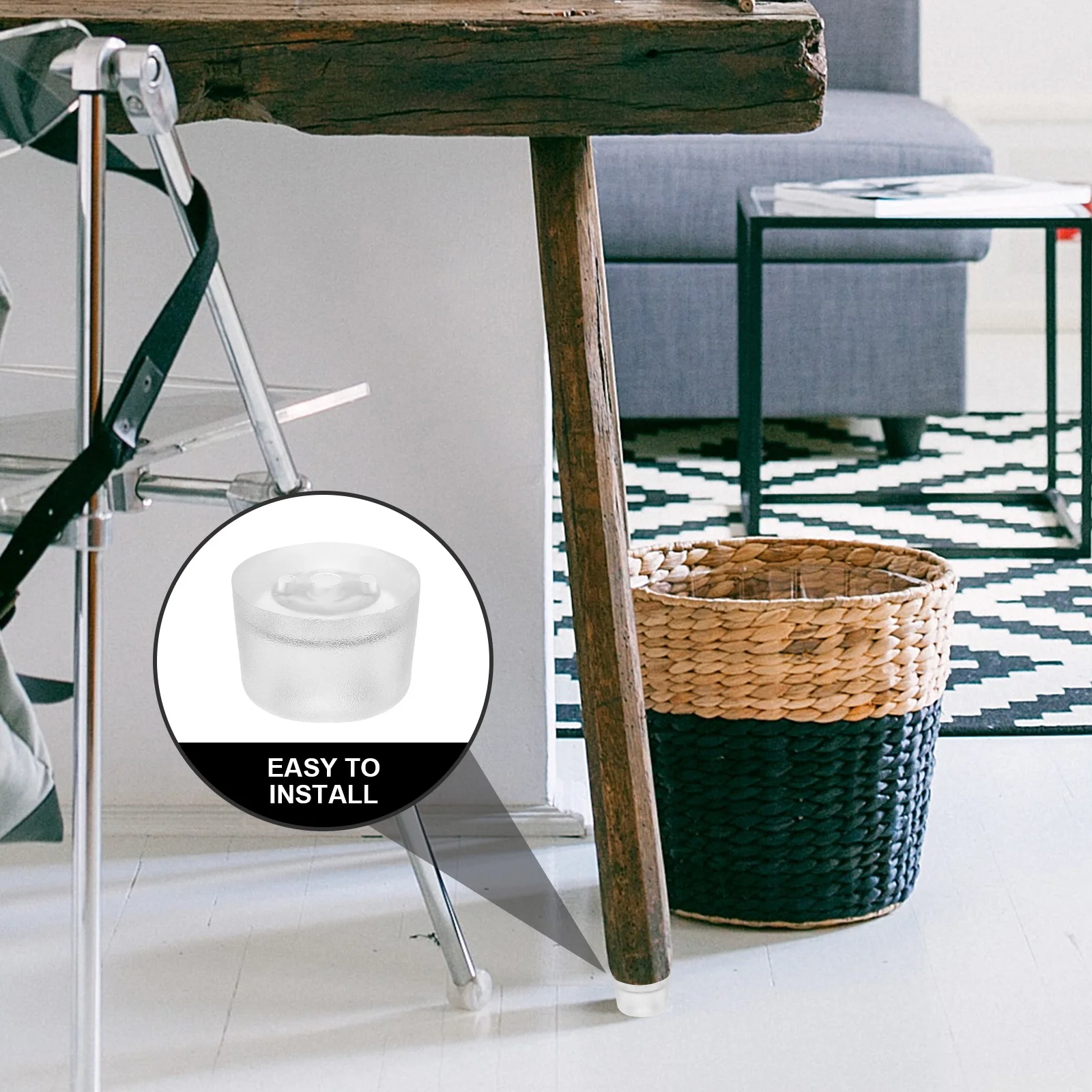 

10pcs Anti Slip Silicone Pads Clear Floor Protectors For Chair Legs Furniture Hardwood Floors Reduce Noise Transparent Cushion