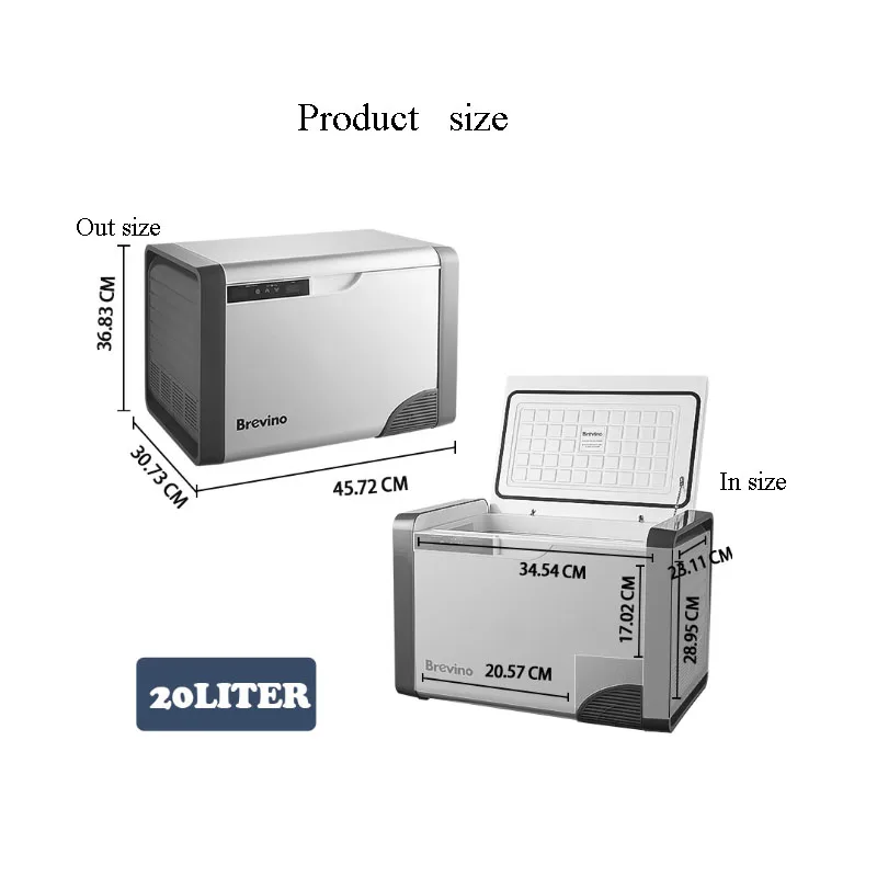 Mini nevera para coche, refrigerador portátil de 20l para Camping, Picnic, barco, caravana, Bar