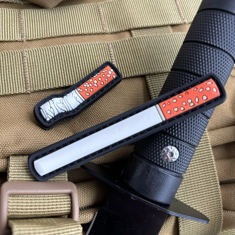 شارة الروح المعنوية للدخان البلاستيكية ثلاثية الأبعاد ، بقع رقعة تكتيكية للمؤخرة والسجائر للملابس ، الخطاف والحلقة ، يزين ملصق حقيبة الظهر العسكرية #5