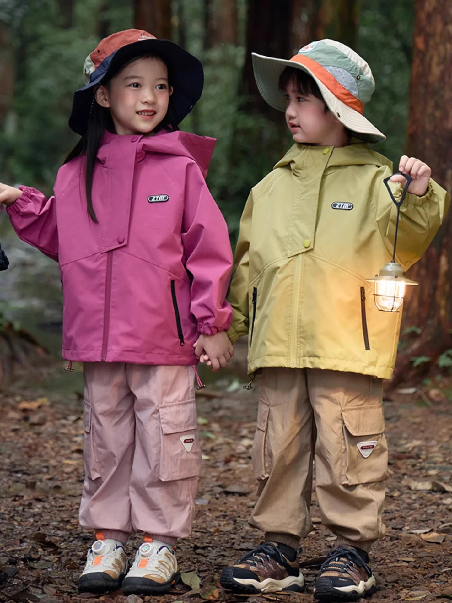 Unisex Wanderjacke Wasserdicht Herbst Kinder Windbreaker Outdoor Kapuzenjacken Mädchen Jacke Jungen Angeln Camping Klettern Oberbekleidung – Detail 5