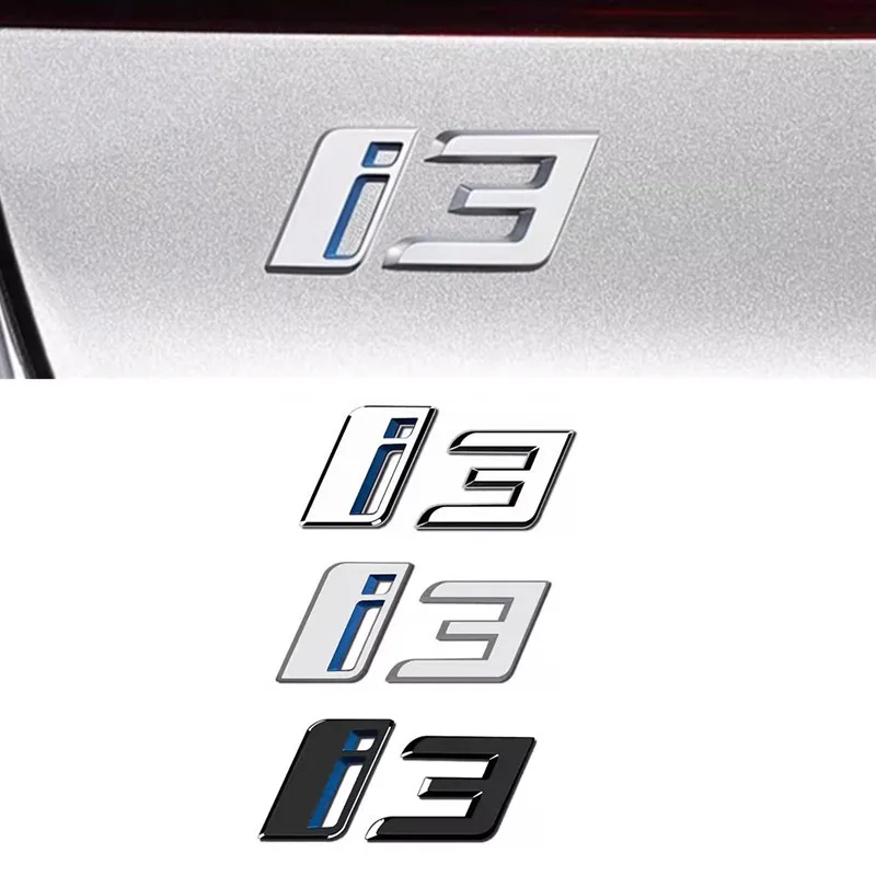 

Car Stickers 3D ABS material Letters Rear Trunk Emblem Tailgate Decals For BMW i3 ix3 I01 G28 G08 Black silver