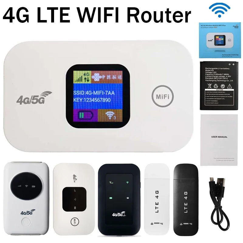 

150Mbps 4G LTE WiFi Router Portable Pocket Wifi Router Mobile Hotspot Device Wireless Unlocked Modem With Sim Card Slot Repeate